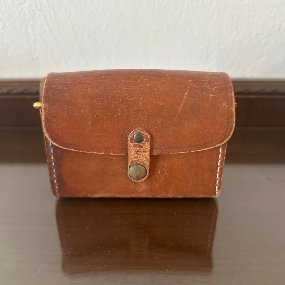 Vintage Brown Leather Mini Crossbody Bag Small Western Boho Pouch Snapβ Closure